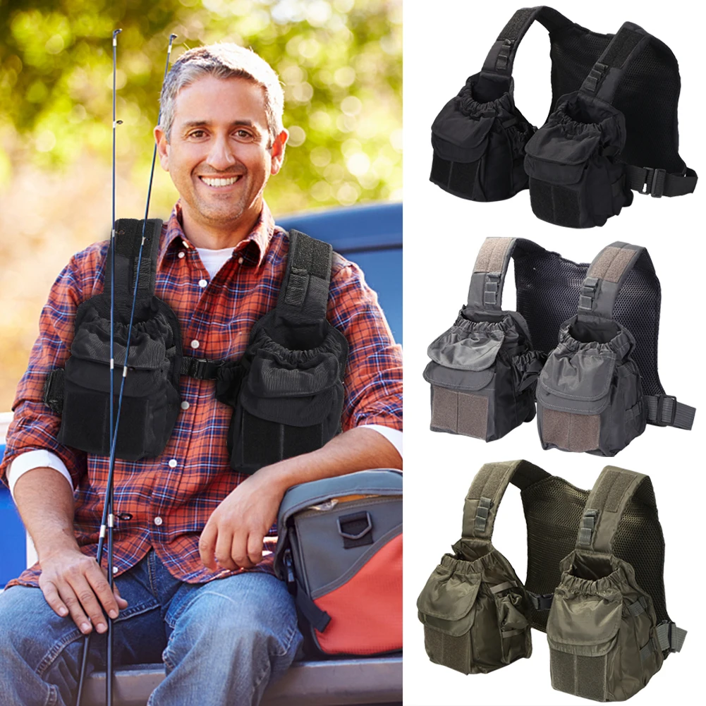 Жилет рыболовный с несколькими карманами для мужчин и женщин дышащий сетчатый