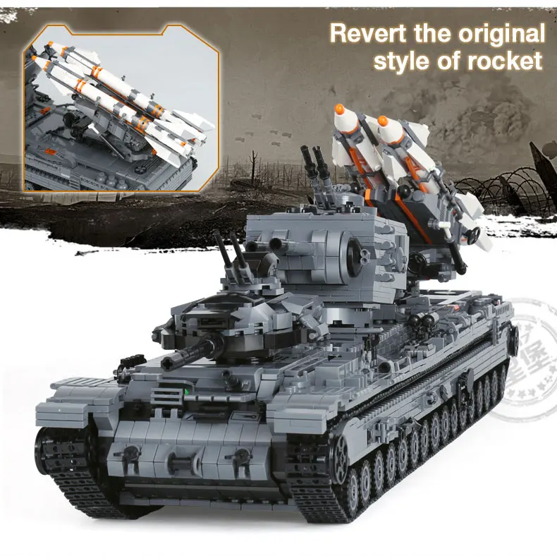 

XingBao 06006 Creative MOC Military Series The KV-2 Tank Set children Educational Building Blocks Bricks DIY Toys Birthday Gifts