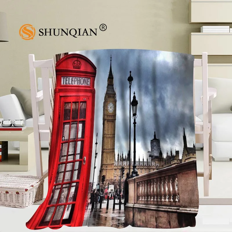 Online Coperte Su Ordinazione Della Via Di Londra Di Grandi Dimensioni Per I Letti Falafel Coperta Calda Del Sofà Di Sonno Di Inverno 56x80inch 50X60inch 40X50inch