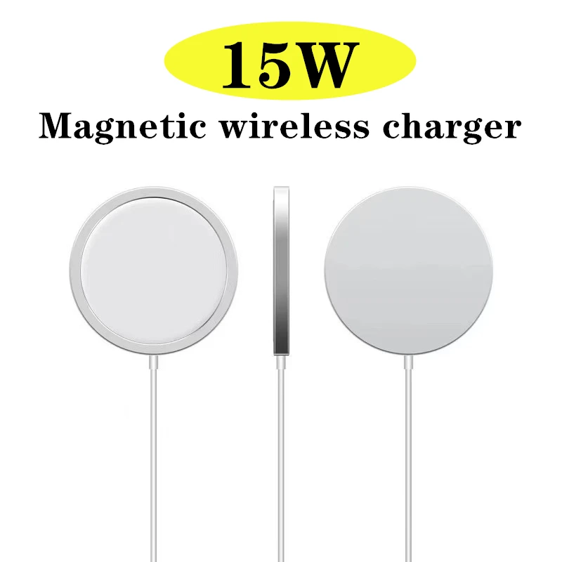 Магнитное зарядное устройство для iPhone 12 mini Pro Max Новейшее беспроводное QI 15 Вт