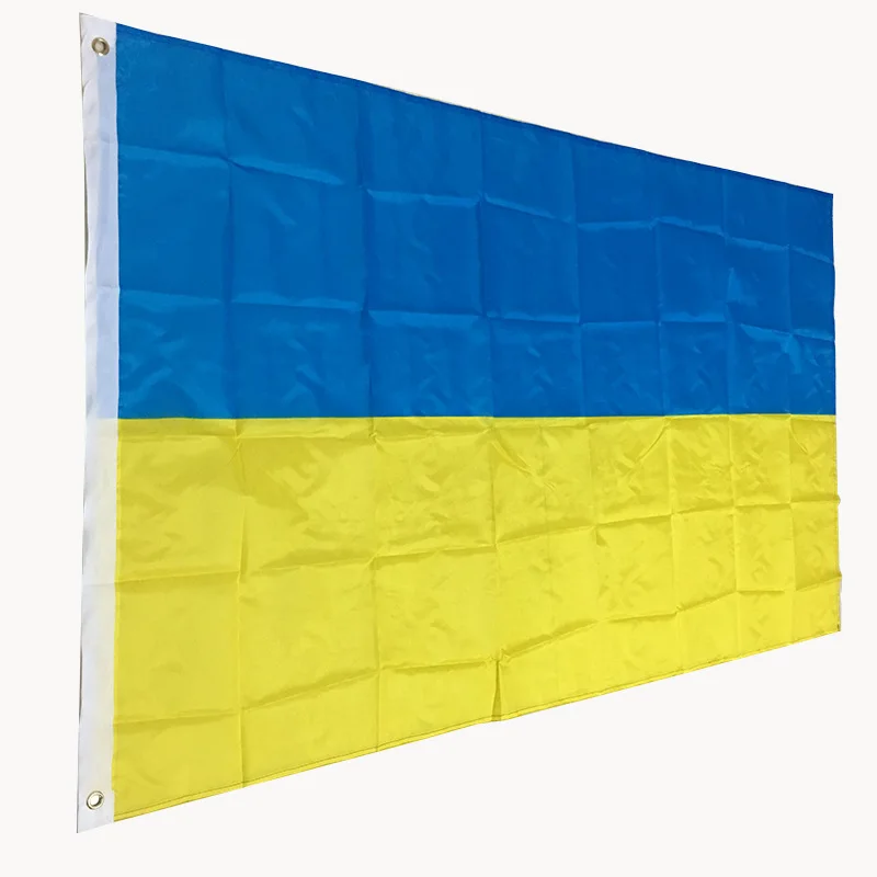 

90x150CM Wave Ukraine 3x5 Ft Super-Poly Indoor/Outdoor Ukraine FLAG Country Banner Christmas's gifts