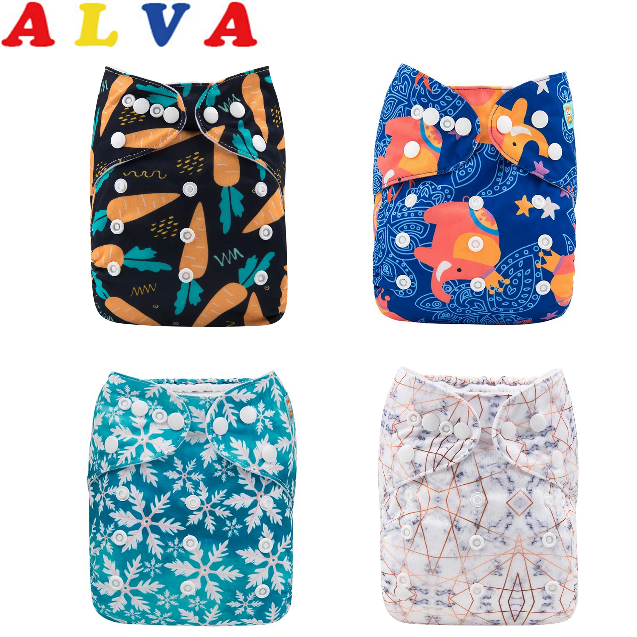 U pick Alvababy тканевые подгузники для малышей, многоразовые тканевые подгузники с 1 вставкой из микрофибры