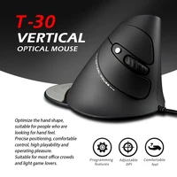 zelotes vertical mouse usb wired gaming mouse 3200 dpi ergonomic rgb mice programmable optical mouses for pc laptop t 30