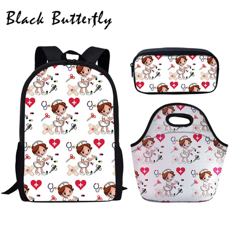 Набор из рюкзака, сумки и пенала для мальчиков и девочек с принтом медведя