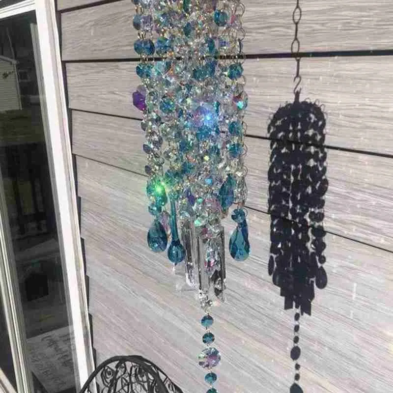 

Crystal Wind Chimes Glass Wind Chimes Ornaments Suncatcher Gardening Decoration Hanging Glass Chimes Colorful Wind Ornament Q3H1