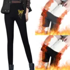 Женские зимние леггинсы с высокой талией, плотные бархатные однотонные сохраняющие тепло, эластичные брюки с эффектом пуш-ап, подходящие ко всему, яркие женские леггинсы T5