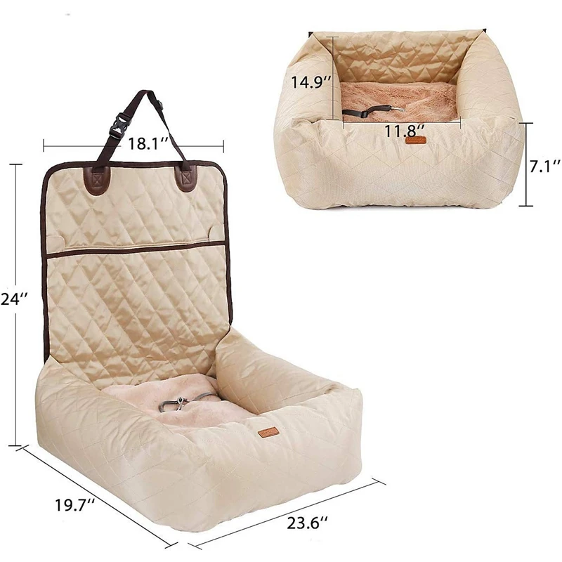 Автокресло для собак-2 в 1: чехол на сиденье автомобиля питомца Водонепроницаемый