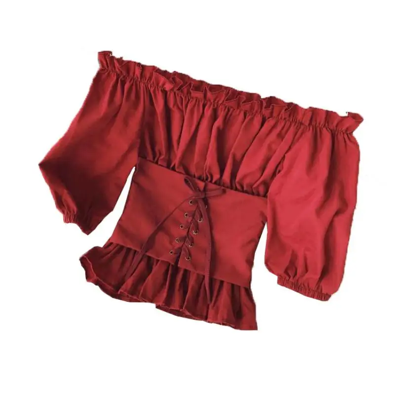 2021 летняя Новинка сексуальная женская блузка с вырезом лодочкой оборками