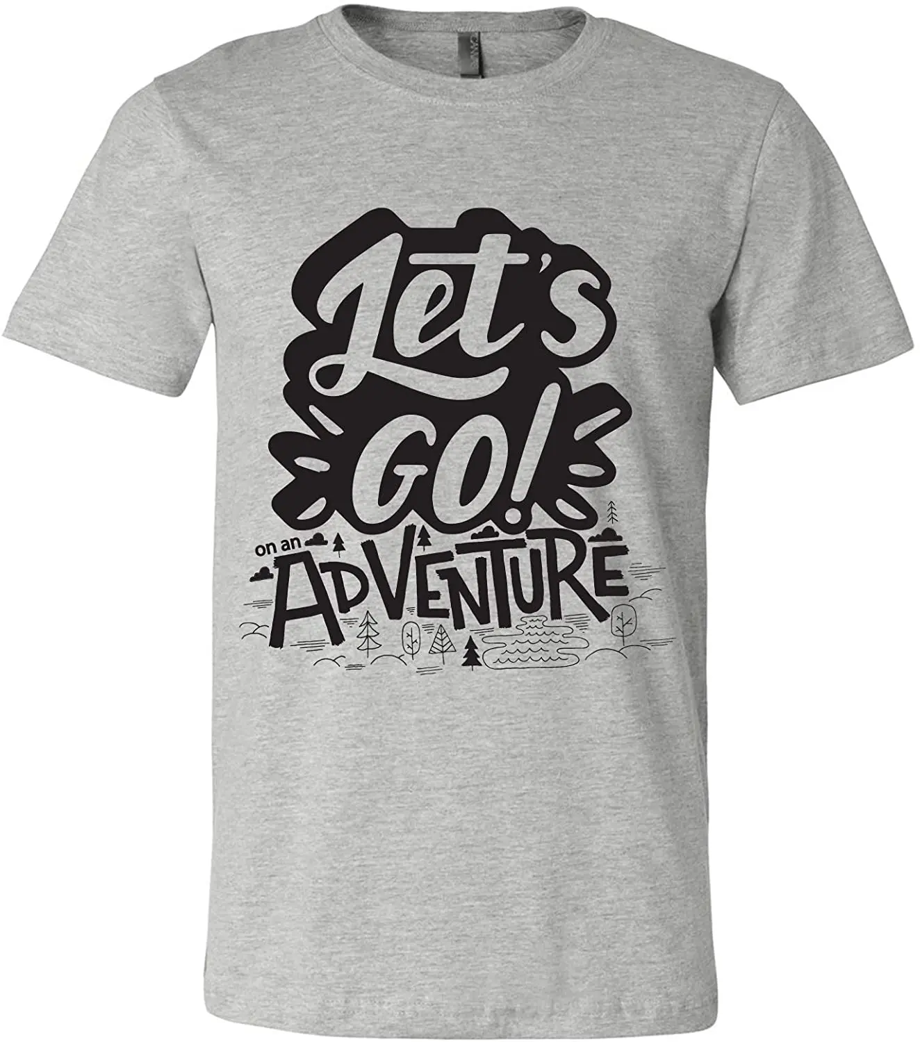 

Unisex Let's Go Adventure Camping Art 100% Cotton T-Shirts New Arrivals Harajuku Tee Summer 2020 Breathable Short Sleeve Tshirt