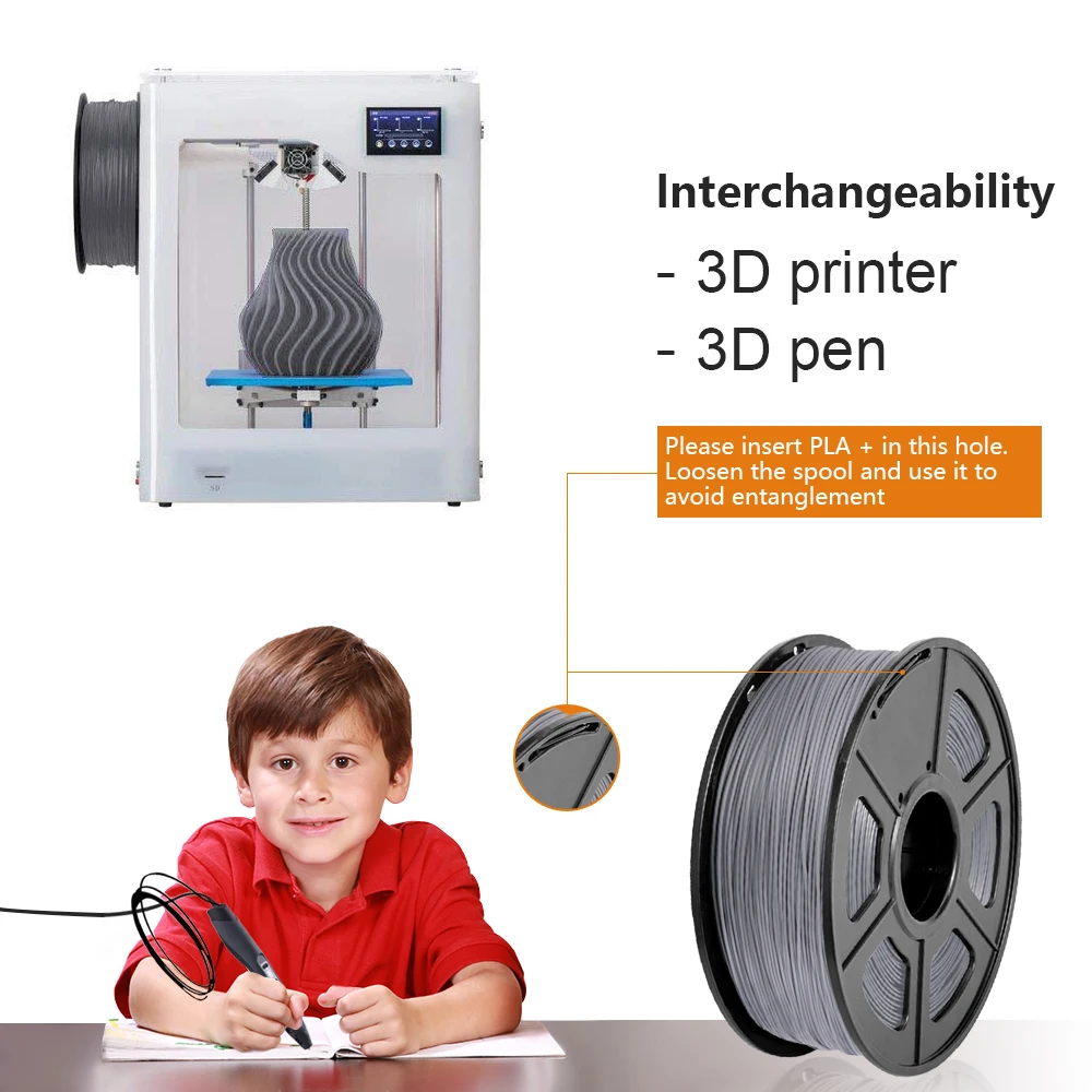 Enotepad PLA/PLA + 3D принтеры нити новый не токсично Материал 1 75 мм кг/2.2lbs с полным Цвет и Одежда высшего качества DIY
