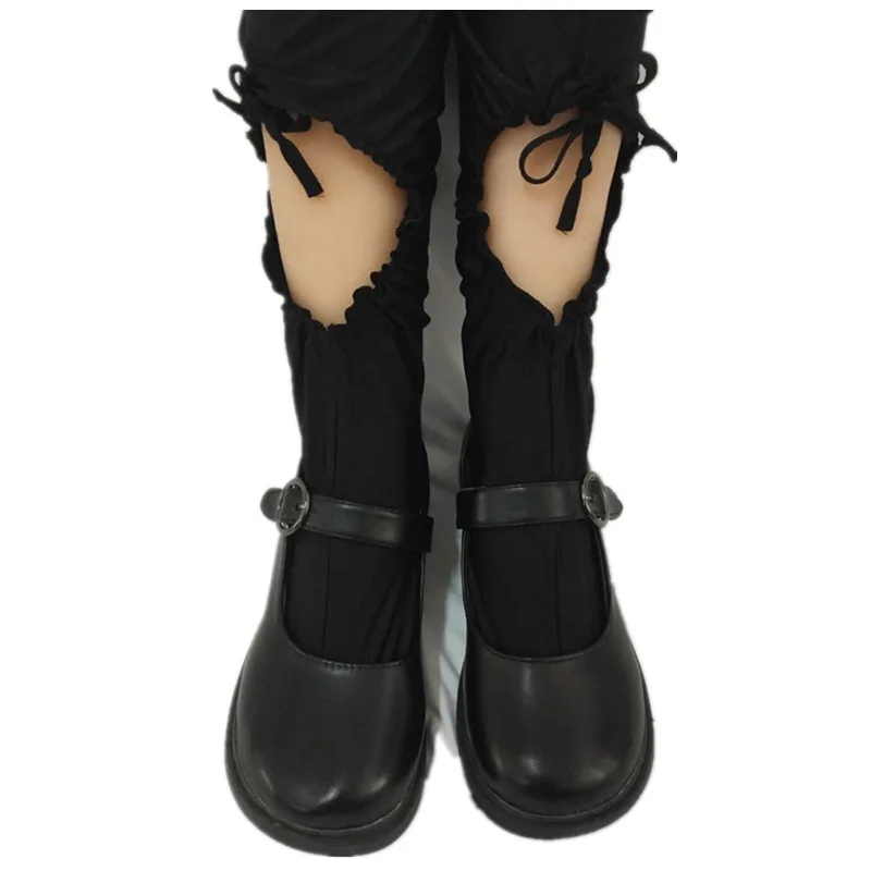 

New Harajuku Lace Black Leg Socks With Heart-shaped White Stockings High Fashion Girls Foot Wear 1pair