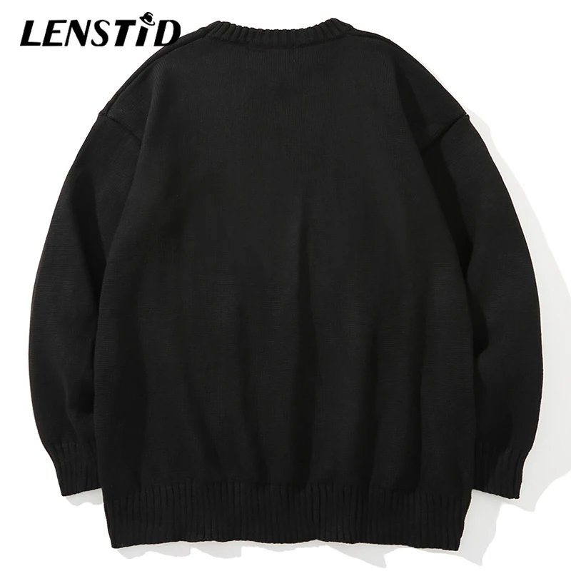 Мужской трикотажный джемпер LENSTID повседневный хипстерский пуловер с винтажным