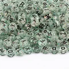 Круглые акриловые бусины в виде букв 4 х7 мм, прозрачные бусины с отверстием алфавита для изготовления ювелирных изделий, ожерелий, браслетов, аксессуаров, бусины