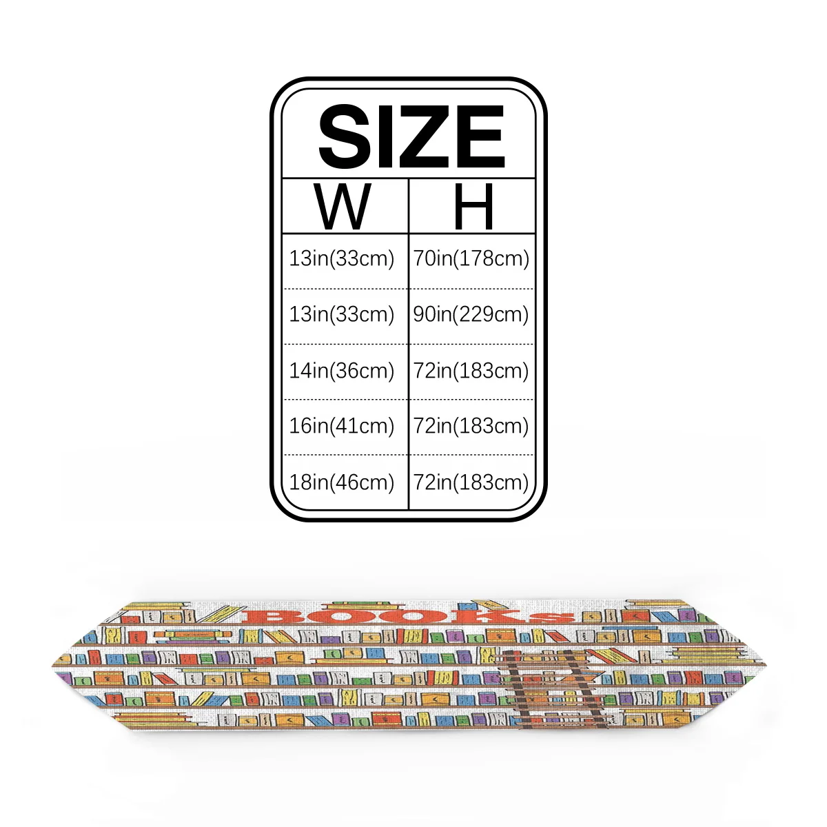 Книги окрашенные на полках настольная дорожка современная столовая деревенский