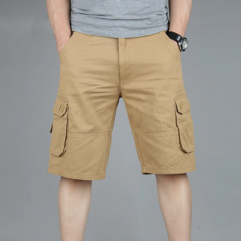 DIMI Men Joggers Shorts Trousers Men Breathable Big Tall 42 44 46 Large Size Cargo Shorts Men Summer Casual Mulit-Pocket Shorts