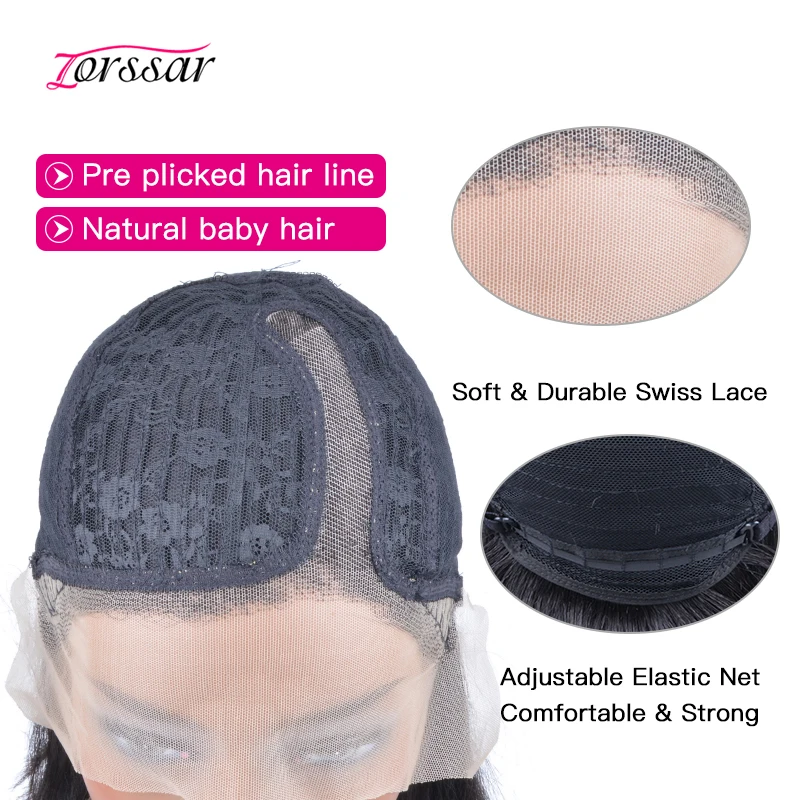 

Pixie Cut Wig Short Lace Part Wigs Brazilian Straight Lace Front Wig 150% Density Short Bob Human Hair Wigs For Women