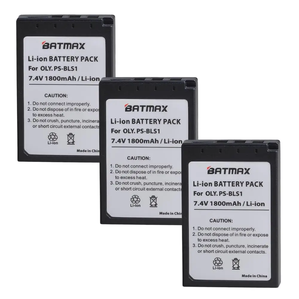 Литий ионный аккумулятор Batmax для Olympus 3 шт.|for olympus|olympus batterybattery olympus |
