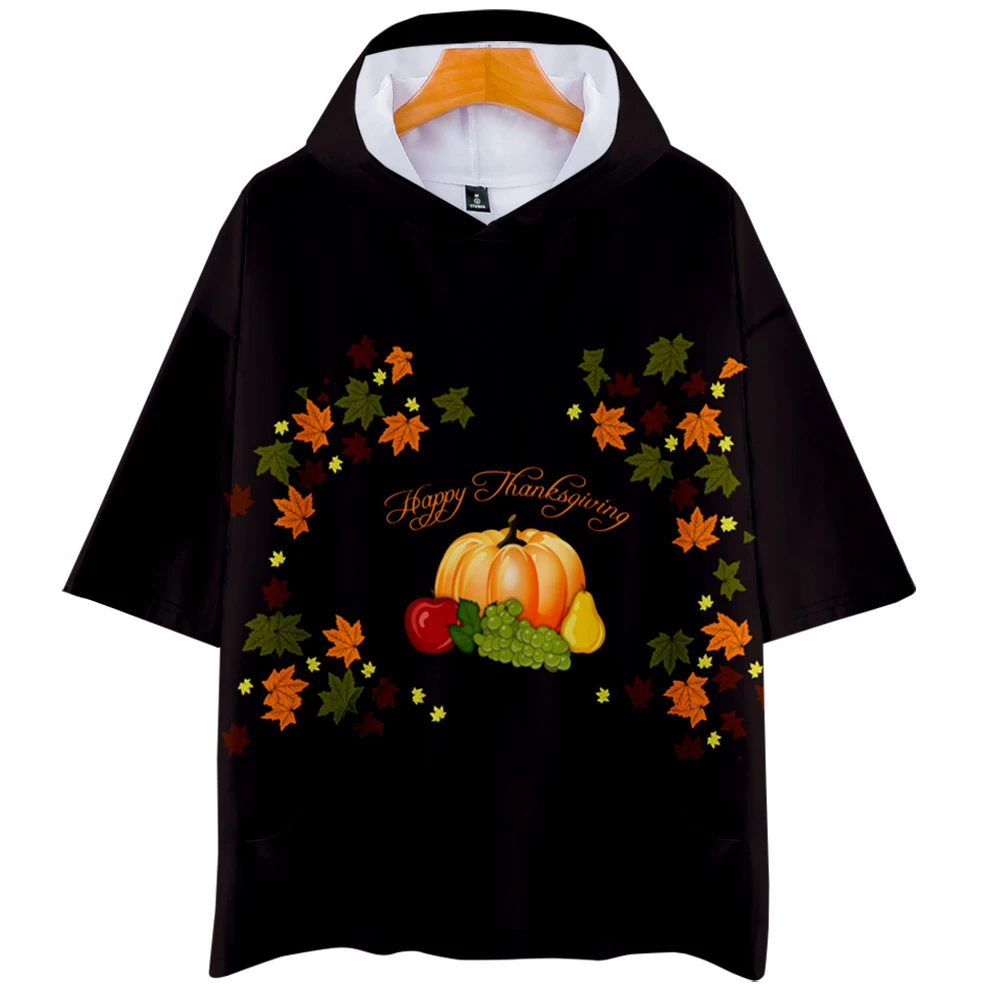 Футболка с 3D принтом на День Благодарения толстовки K Pop Повседневная футболка