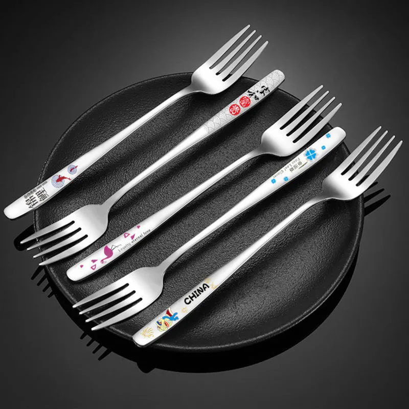 

304 Stainless Steel Cutlery Set Tableware For Fruit Salad Flatware Kitchen Dessert Snack Cake Forks Dinner Fork for Hotel Party