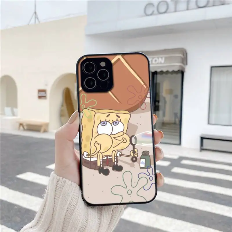 

Friends Sponges Cartoon Bobs Soft Cover Phone Case For Iphone 6 6s 7 8 Plus XR X XS XSmax 11 12 Pro Mini Max