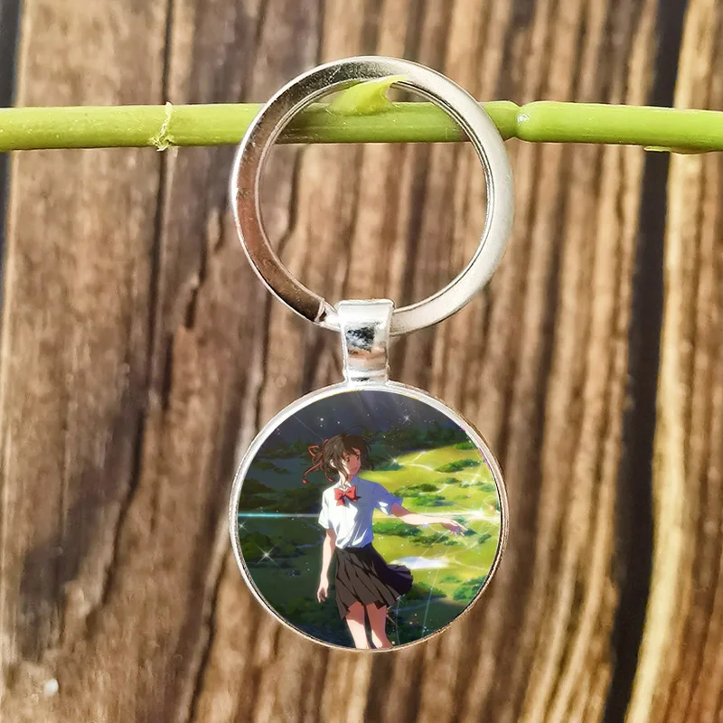 FIMAODZ Kimi No Na Wa постер брелок ваше имя Miyamizu Mitsuha Tachibana Фигурка Кристалл Подвеска