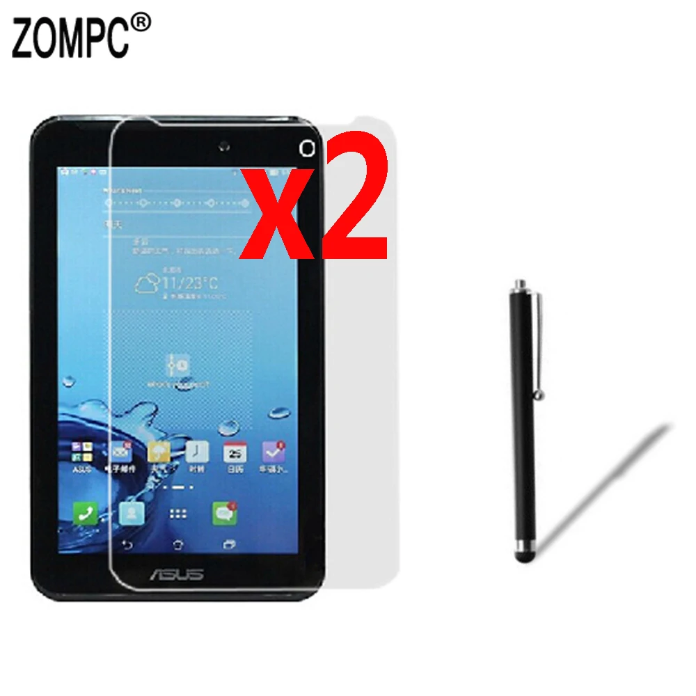 2x мягкая Ультрапрозрачная защитная пленка + стилус для Asus Memo Pad 7 ME175KG K00S FE170CG K012 ME70CX