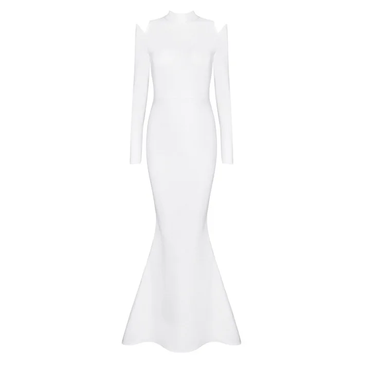 

Fashion high quality perceptual round neck slim-fit rayon bandage dress for nightclub mid-style dress