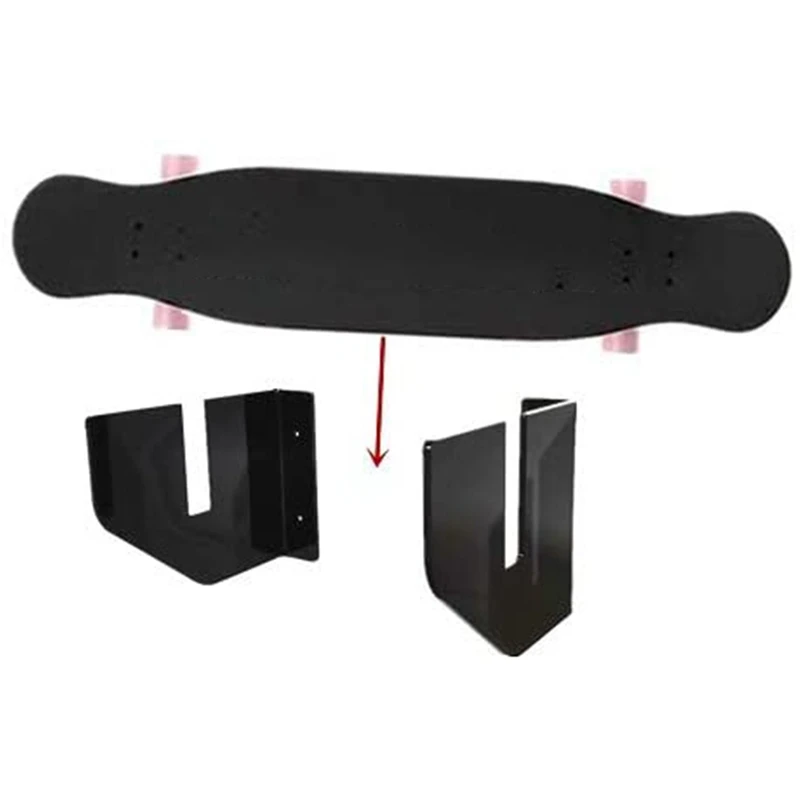 

Skateboard Wall Mount Display Rack Skateboard Wall Rack Display Rack Hanger Rack Skateboard Wall Mount Bracket ,Black