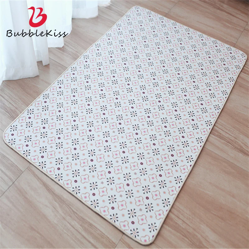 

Bubble Kiss Carpets For Children's Room Simplicity Floral Pattern Baby Crawling Game Rugs Bedroom Home Decor Non-Slip Floor Mats