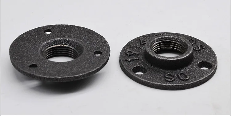 

Malleable Cast Iron Black Floor Flange 3 hole Flange DN15 1/2" BSPT Thread