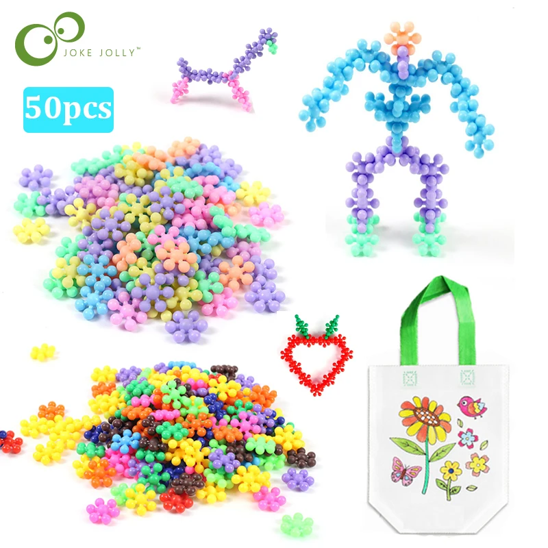 50 шт. Монтессори игрушки сливы строительные блоки кирпич сделай сам головоломка