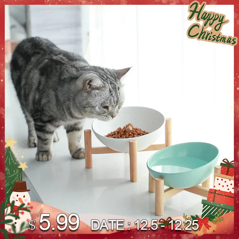 Нескользящая керамическая миска для корма щенков кошек и собак еды питья с