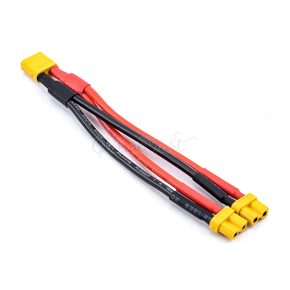 1 шт. XT30 XT 30 мужской/женский параллельный кабель провод Y lead 16AWG Батарея Кабель
