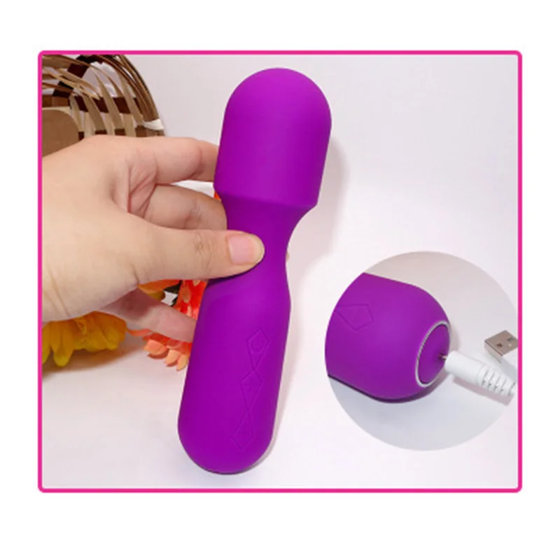 USB Перезаряжаемый водонепроницаемый силиконовый AV вибратор Стимуляция клитора