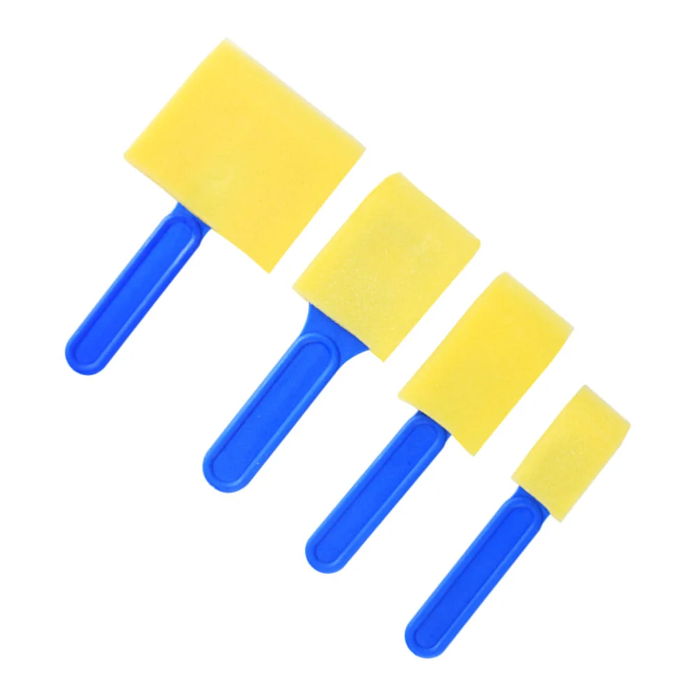 

12 Pcs in 3 Set DIY Art Painted Sponge Brushes Colorful Graffiti Drawing Art Material for Children Kindergarten Preschool (Yello