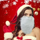 Многоразовая моющаяся маска для Хэллоуина маска Санта-Клауса и борода Встроенная защитная Пылезащитная маска для костюмированной вечеринки на Хэллоуин Косплей