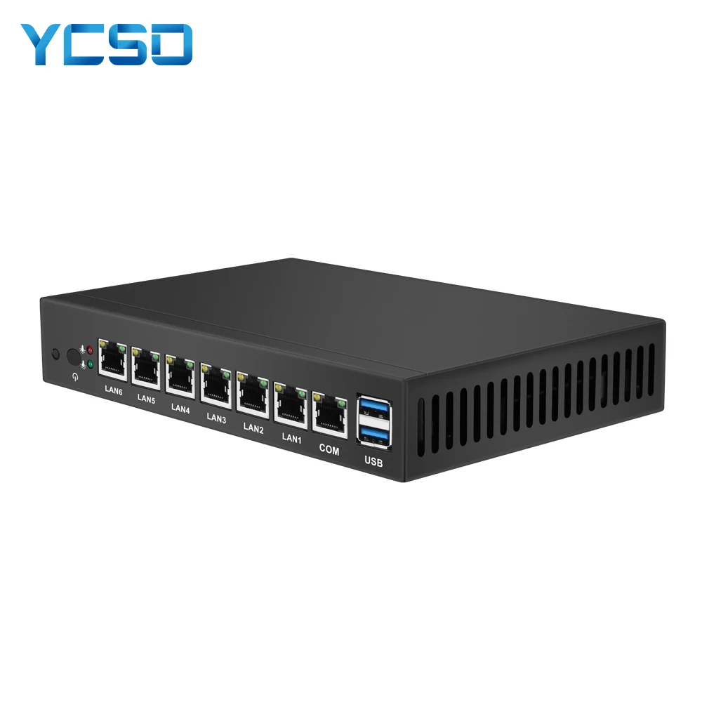 YCSD Мини ПК Celeron 1037U 6 * Gigabit Ethernet 82583V i211 AT LAN Windows Pfsense брандмауэр настольный