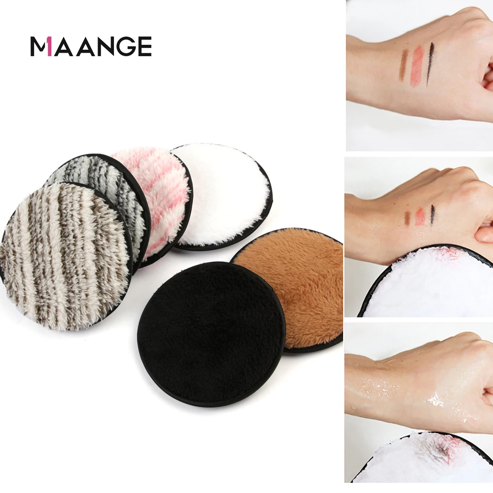 MAANGE 3 шт. волокно макияж спонж для снятия умывания лица буфами на рукавах макияжа
