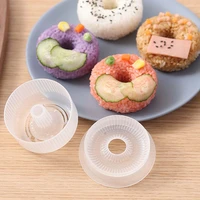 donut shape onigiri form plastic non stick sushi maker set diy easy rice ball press mold seaweed making kit kitchen accessories