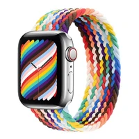 38 44mm rainbow nylon watch straps for apple watch series 123456 replacement watch band for iwatch men women many colors