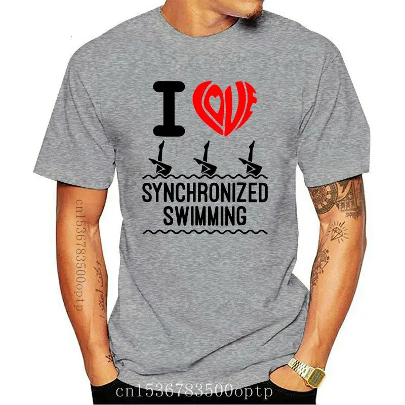 

Дизайнерская синхронизированная Футболка для плавания подарки I Heart Love летняя модная футболка с коротким рукавом Бесплатная доставка