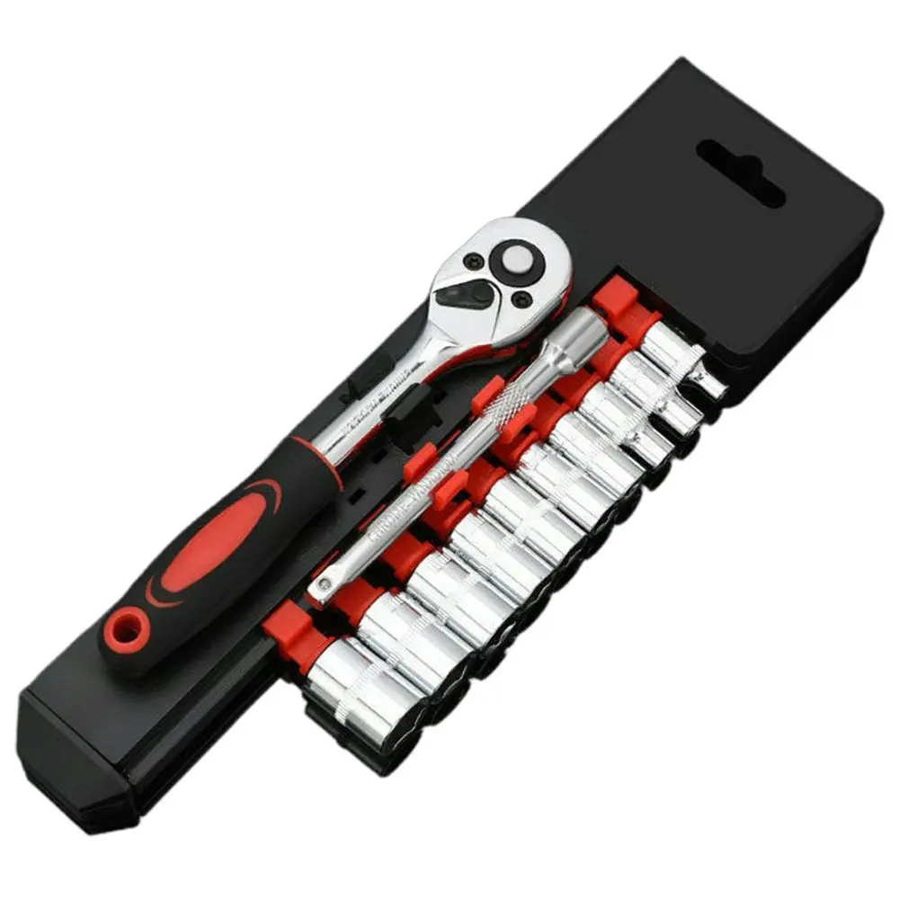 

12Pcs 1/2 Inch Ratchet Socket Wrench Set Multi-function Spanner Bicycle Motorcycle Car Repairing Tool Set