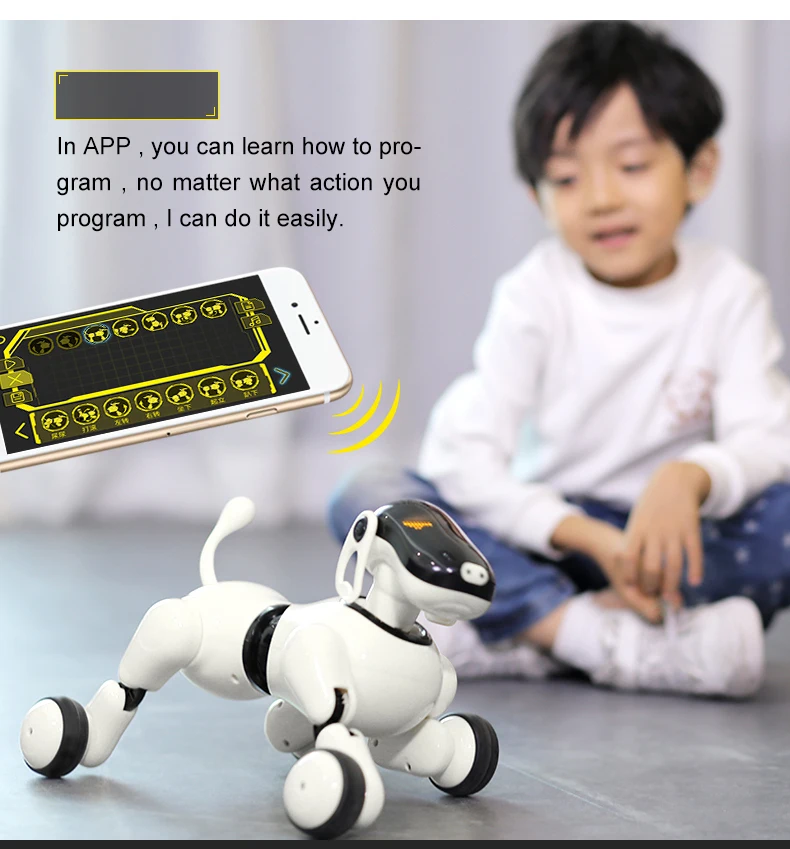 Детские игрушки 1803 AI собака Робот игрушка для вашей семьи и друзей приложение