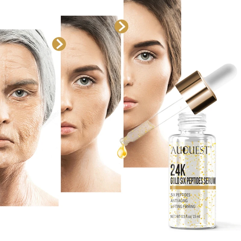 Auquest 24K Gold Six сыворотка с пептидами морщины удаляет антивозрастной лифтинг