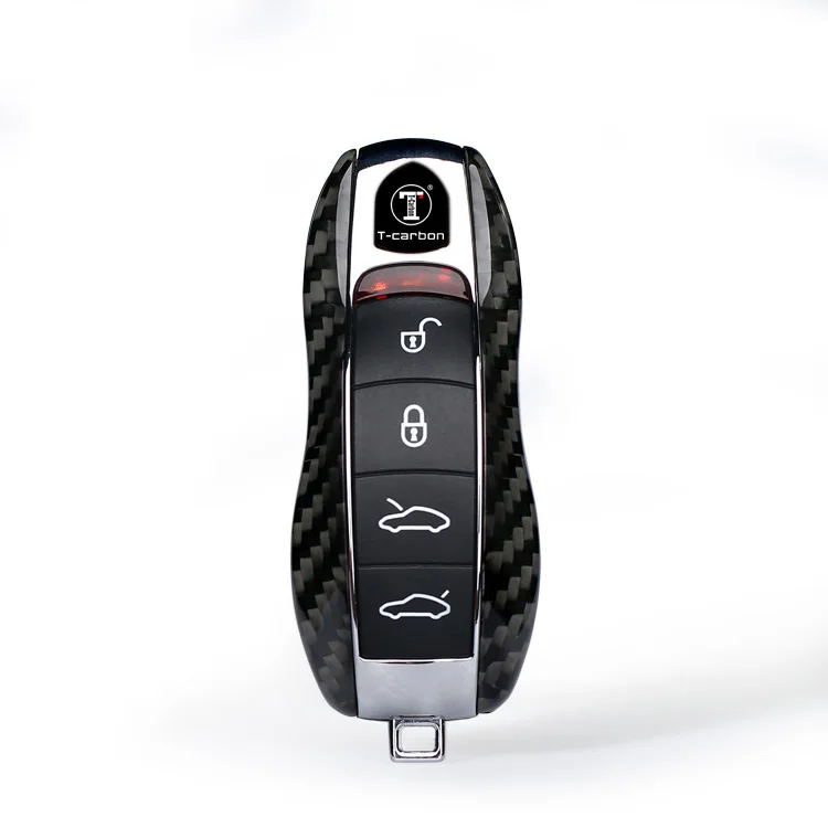 For PORSCHE 92A 970 981 911 991 918 MACAN Genuine Carbon Fiber Car Key Case Remote Fob Cover Shell Auto Protective |