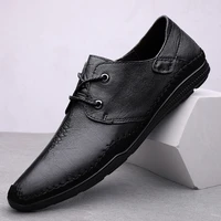 fashion mens shoes casual genuine leather classics black brown lace up derby shoe man nice breathable comfortable shoes for men