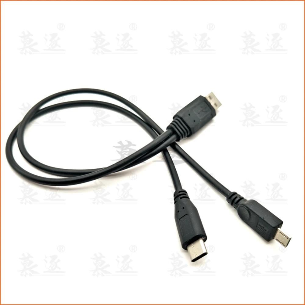 2 в 1 Micro USB Type C кабель для Samsung Xiaomi Быстрый зарядный Android сотовый телефон Microusb