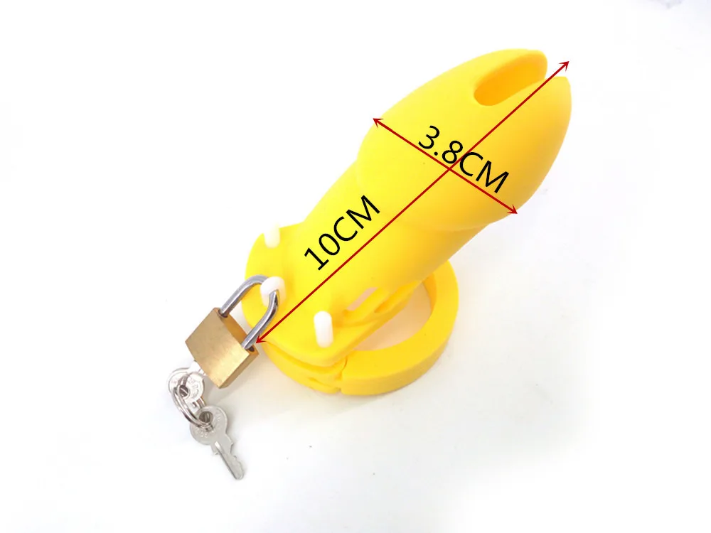 Yellow Long Only Degree Rode в скандинавском стиле силиконовый мужской пояс целомудрия Cb600 cynominium кольцо набор J клетка секс-товары для взрослых - Цвет: Yellow Long