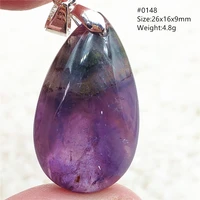 natural auralite 23 purple cacoxenite pendant rutilated quartz auralite 23 water drop women men necklace aaaaaa