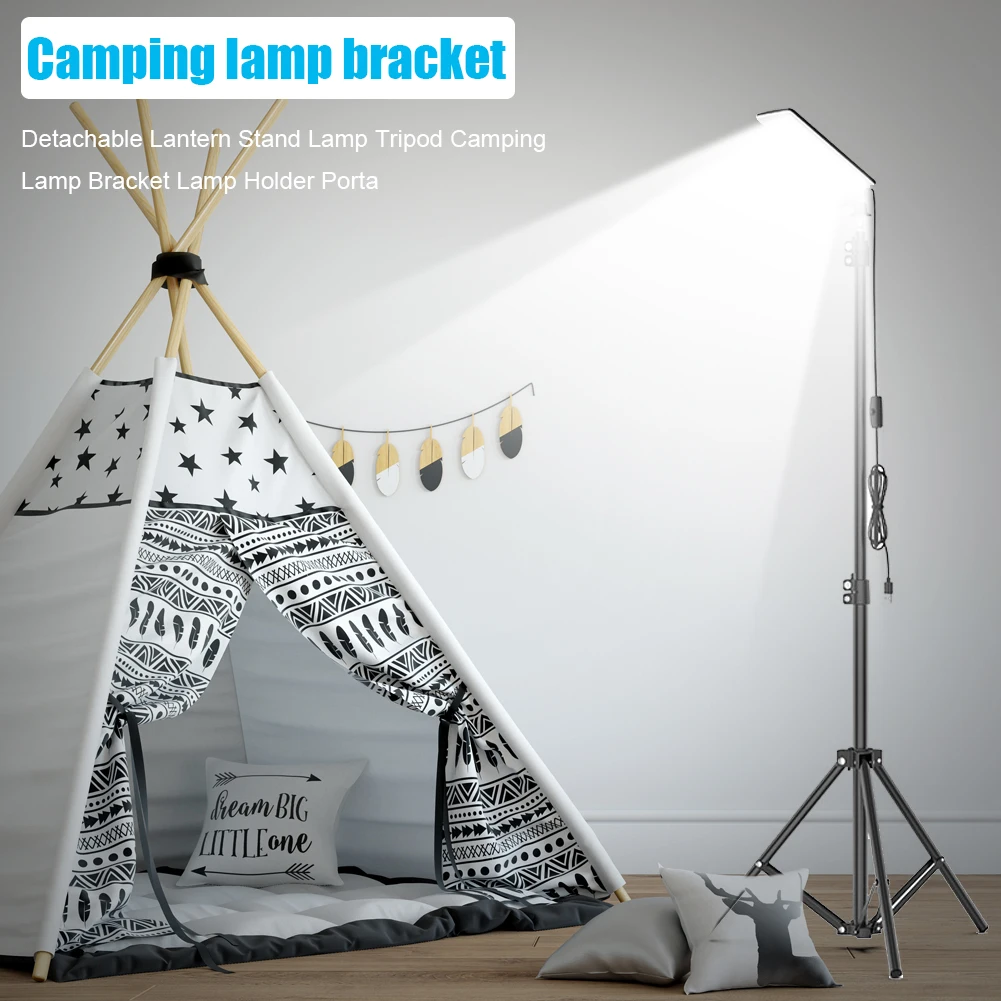

Detachable Tripod Camping Lamp Bracket Holder Portable Outdoor BBQ Tent Lighting Camping Portable Outdoor Element